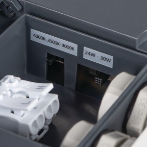 BENO LED-Deckenleuchte Ø220 12/18w CCT IP65 Graphit