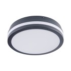 Ceiling light BENO LED detector Ø220 12/18w CCT IP65 Graphite