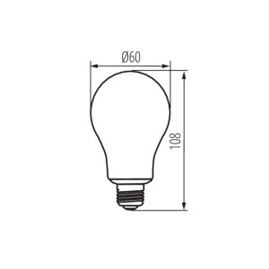 XLED A60 E27 Gloeilamp Filament 4W 1800K LED-lamp