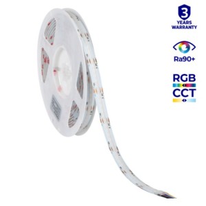 Kanlux - Bande LED COB RGB+CCT 5m 560 LEDs 21Wm 24V IP20 - Réf : 38915