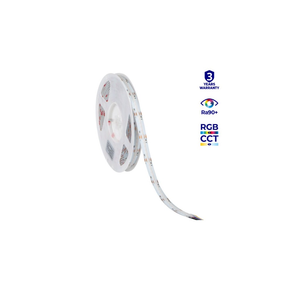 Kanlux - Fita LED RGB+ « COB »CCT, 5 m, 560 LEDs, 21 W/m, 24 V, IP20 - Ref.: 38915