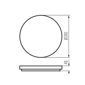Kanlux - VARSO LED-plafondlamp Ø280 12/20W CCT - 5 jaar garantie - Art.nr.: 26438