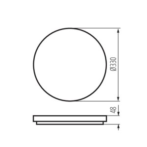 Kanlux - VARSO LED ceiling light, Ø330, 22/30W, CCT – 5-year warranty – Ref: 26439