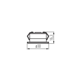 Luminaire LED intégré 12V 1W IMBER Ø30 mm IP65 4000K noir235247.120.2