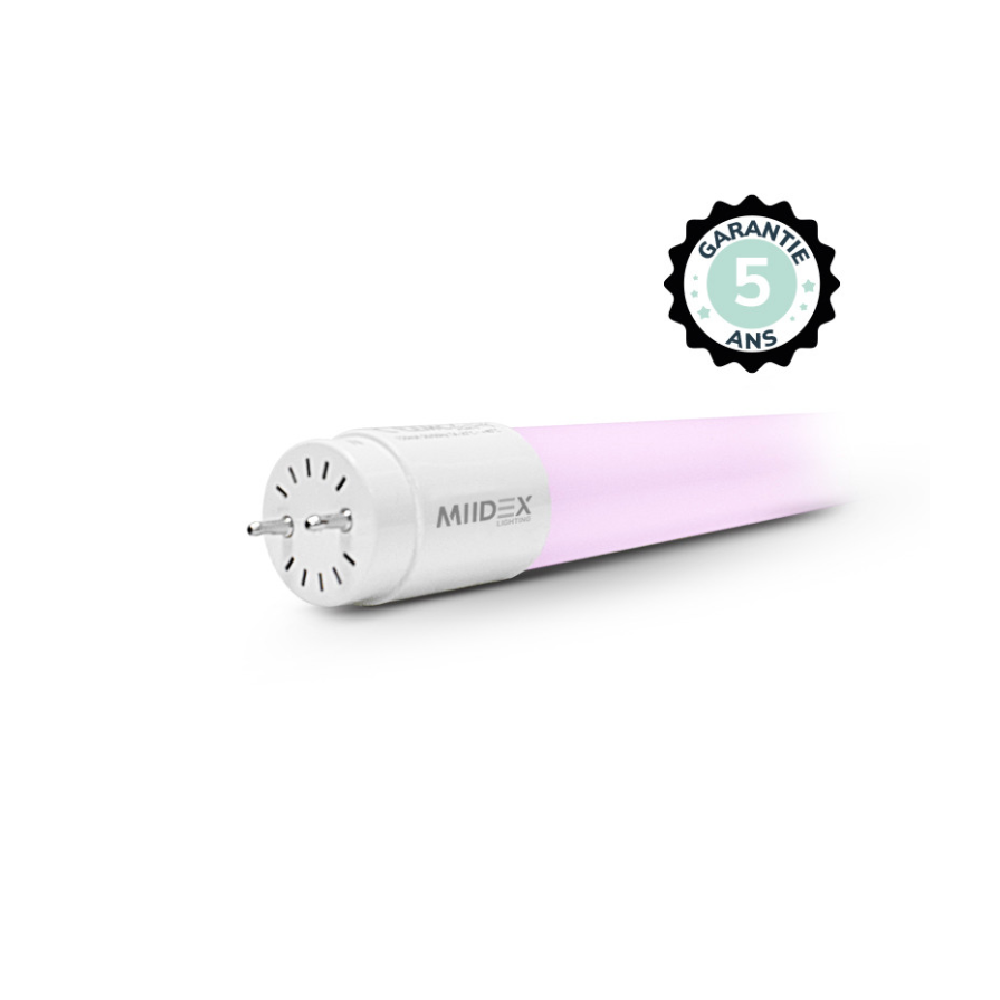 Miidex - Tubo LED T8 rosa per uso alimentare 18 W 1200 mm - Cod. art.: 75962