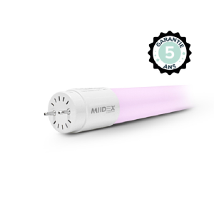 Miidex - Tubo LED T8 rosa apto para uso alimentario, 24 W, 1500 mm - Ref.: 75963