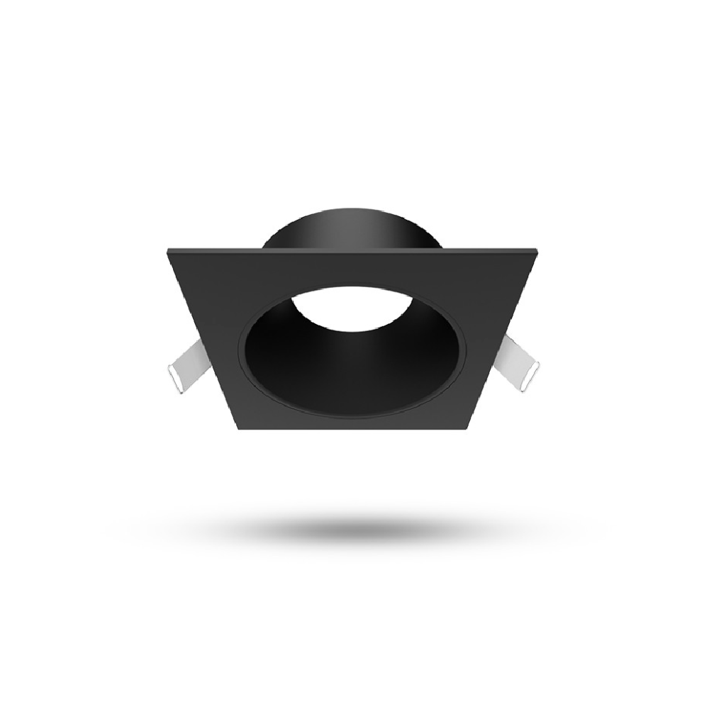 Miidex – Low-luminance square/round black/black flange for ÉCLAT II spotlight – Ref: 100294