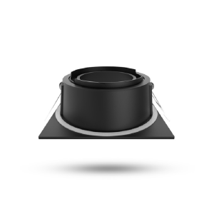 Miidex – Low-luminance square/round black/black flange for ÉCLAT II spotlight – Ref: 100294