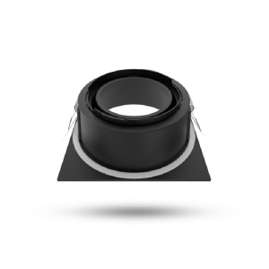 Miidex – Low-luminance square/round black/black flange for ÉCLAT II spotlight – Ref: 100294