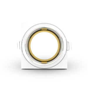 Miidex - Aro de baixa luminosidade quadrado/redondo, branco/dourado, para projetor ÉCLAT II - Ref.: 100286