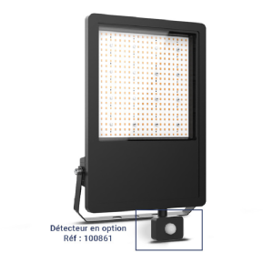 Miidex - Proyector LED LUMOS PRO negro 200 W CCT, IP65 - Garantía de 5 años (detector opcional) - Ref.: 100855