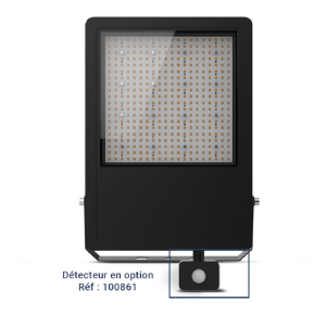 Miidex - Proyector LED LUMOS PRO negro 200 W CCT, IP65 - Garantía de 5 años (detector opcional) - Ref.: 100855