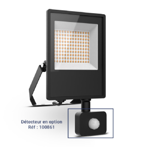 Miidex - LUMOS LITE Black 50W LED Floodlight, CCT, IP65 (optional sensor) - Ref: 100741