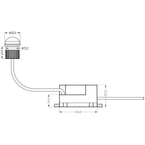 LVT - PIR-bewegingssensor met kabel, voor inbouwmontage - Art.nr.: 4987