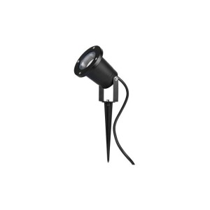 LVT - Lampe de jardin LED réflecteur 1xGU10 230V Noir IP65 - Réf : 7119