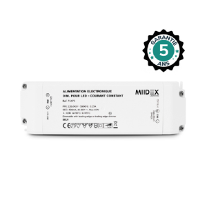 Miidex - LED driver 40–80 VDC / 500 mA 40 W, dimmable, phase-cut – Ref: 75475