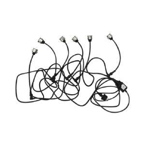 Miidex - TERRASSO 6x0.6W 12V blue patio spotlight kit with power supply and IP67 cable - Ref: 70753