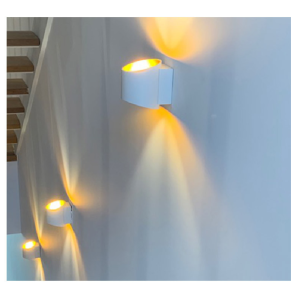Miidex - Candeeiro de parede HOYA OBLIQUE G9 x1 branco dourado - Ref.: 700410