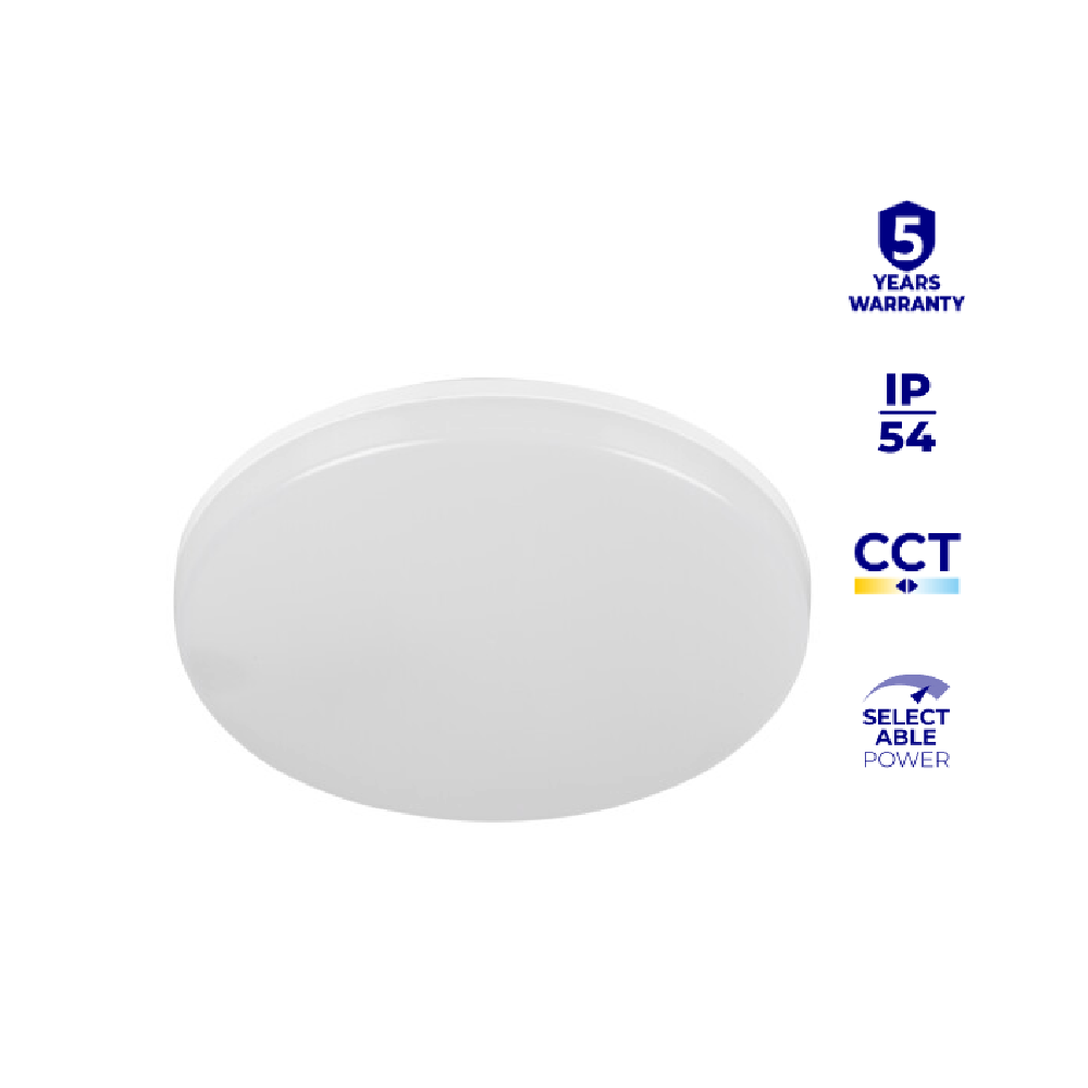 Kanlux - Luminária de teto LED VARSO Ø280 12/20 W CCT - garantia de 5 anos - Ref.: 26438