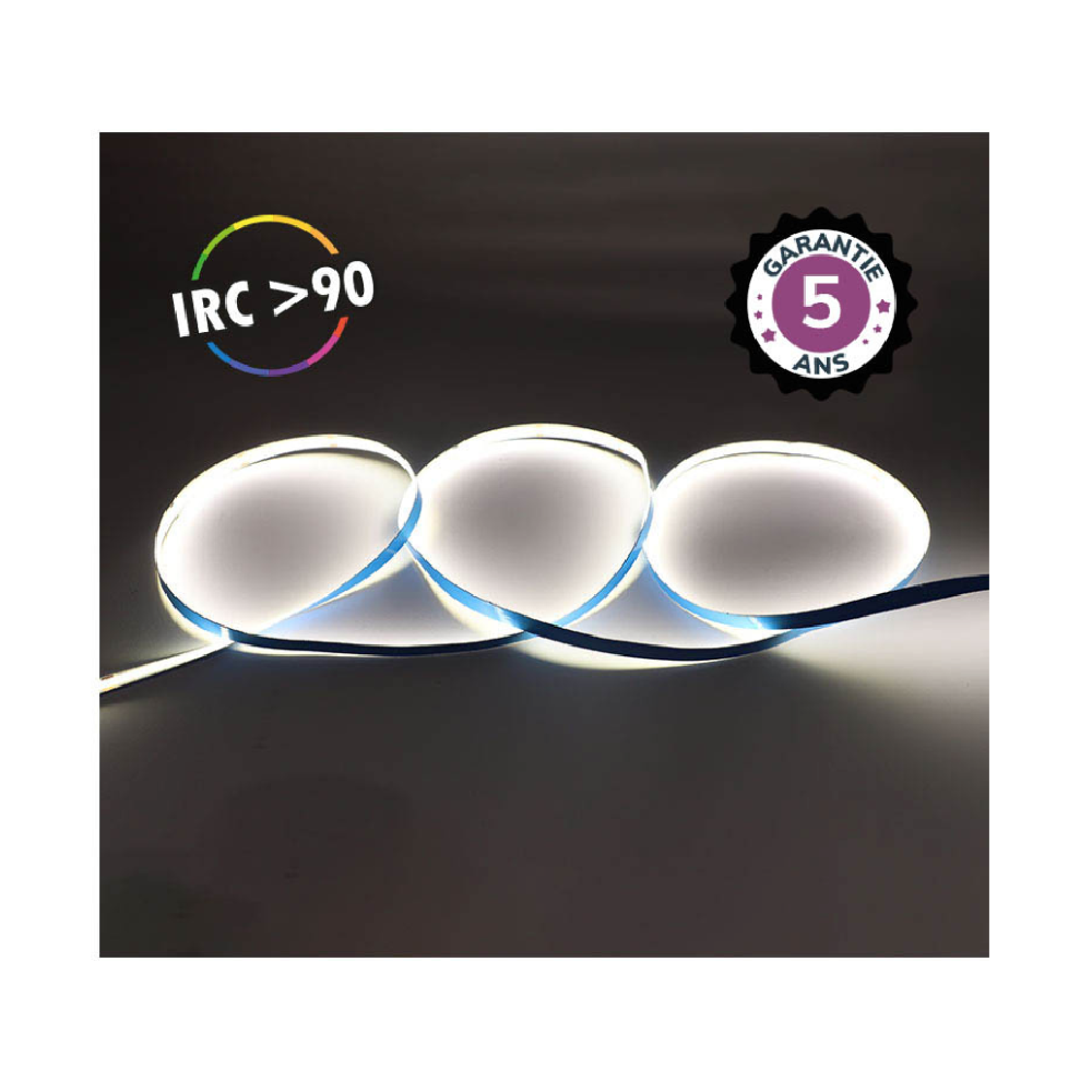 Miidex - Striscia LED COB e 4000K 5 m 320 LED/m 9W/m IP20 - 24V - Garanzia 5 anni - Cod. art.: 100517
