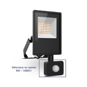 Miidex - Proyector LED LUMOS LITE negro, 20 W, CCT, IP65 (sensor opcional) - Ref.: 100739