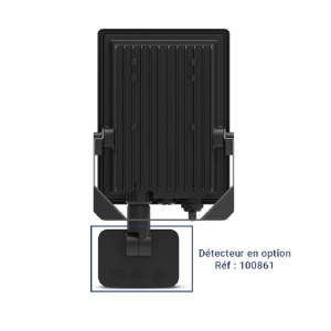 Miidex - LUMOS LITE Black 20W LED Floodlight, CCT, IP65 (optional sensor) - Ref: 100739