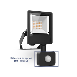 Miidex - LUMOS LITE LED-schijnwerper, zwart, 10 W, CCT, IP65 (sensor optioneel) - Art.nr.: 100738