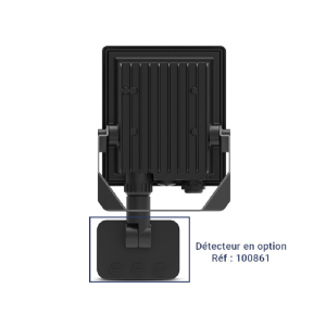 Miidex - Projetor LED LUMOS LITE Preto 10 W CCT e IP65 (detetor opcional) - Ref.: 100738
