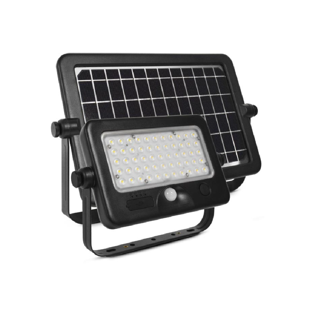 Miidex - Projecteur LED SUNNY LUMOS solaire 10W 4000K détecteur & crépusculaire - Réf : 80802