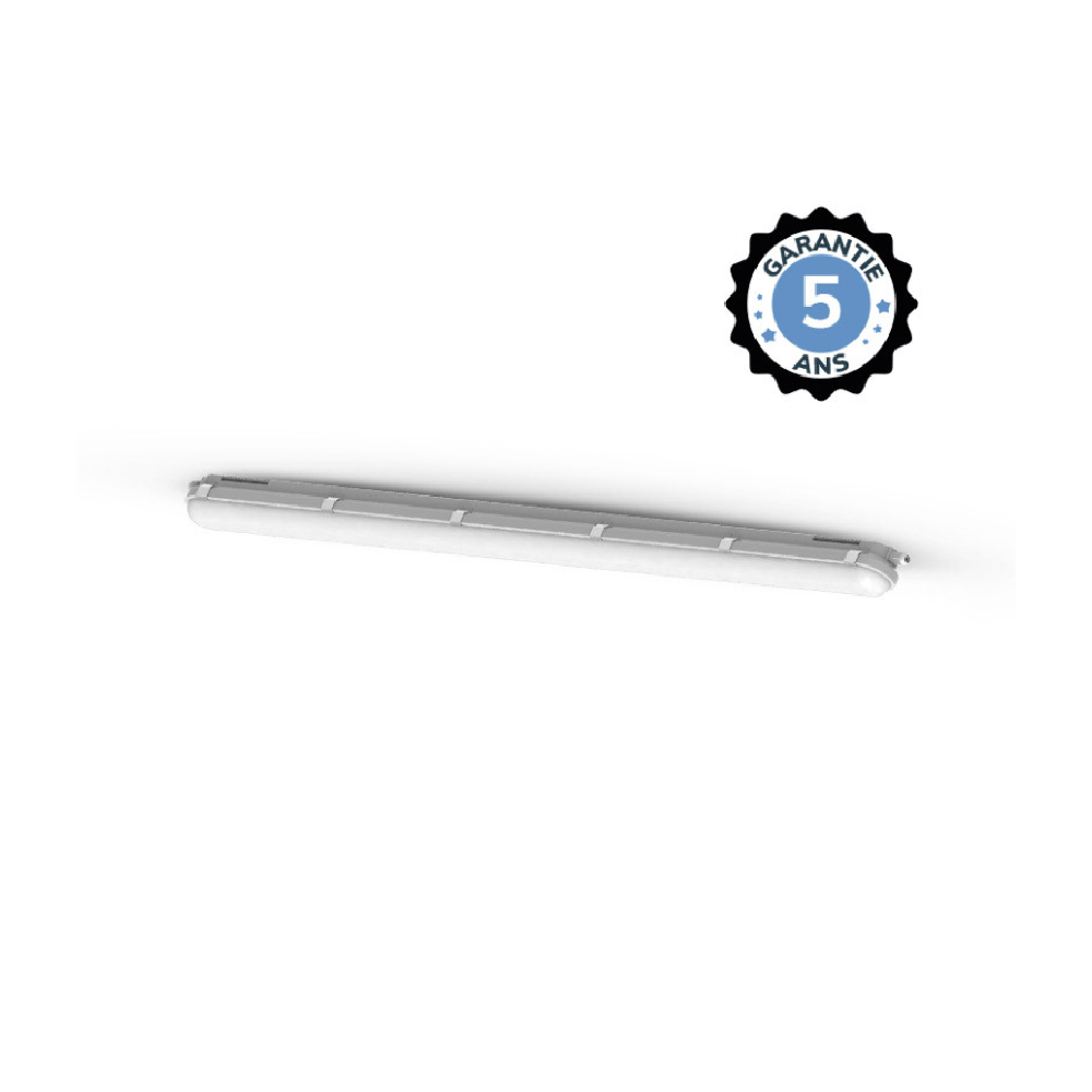 Miidex - Caixa estanque com LEDs integrados de montagem passante RHÔNE 4000K 50W 6500 lm IP65 1520 x 83 mm - Garantia de 5 anos