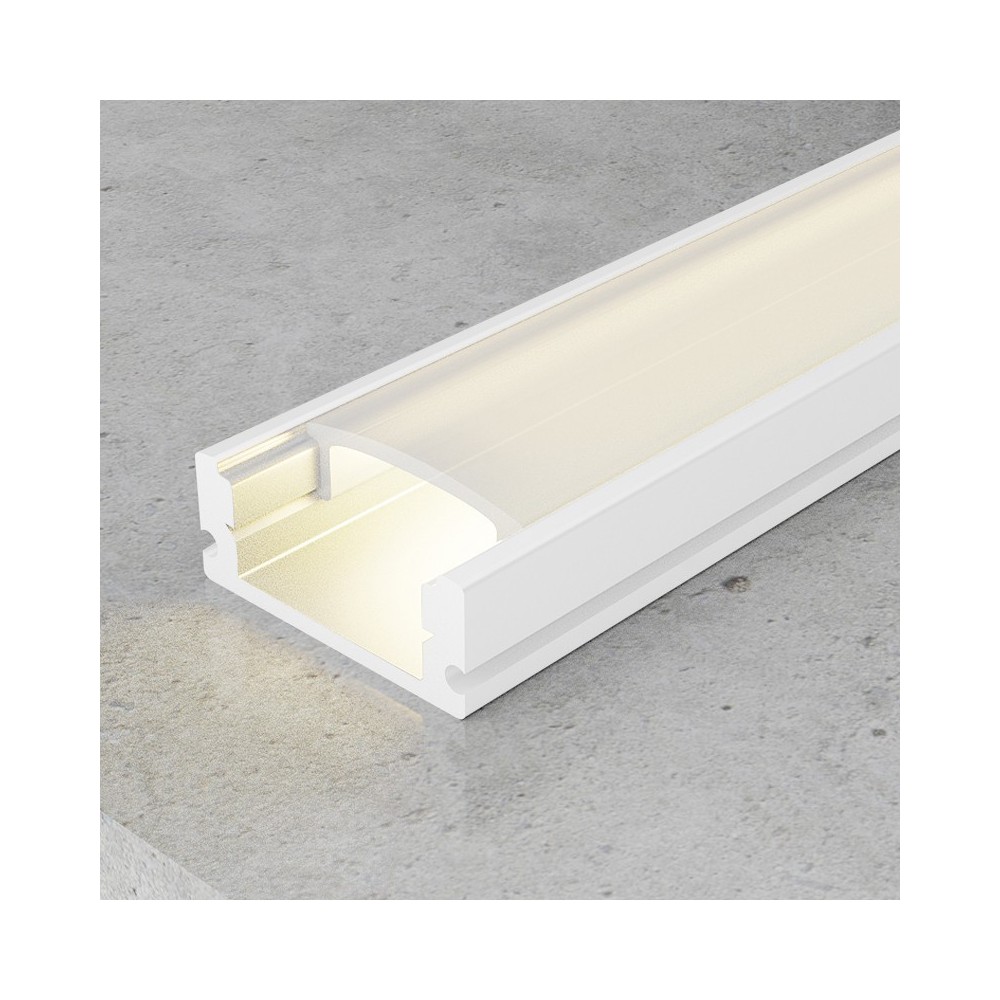 Ledme - Profilo in alluminio Sid laccato bianco - 2 metri - Cod.: LM3702