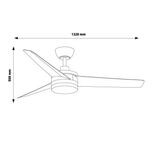 Ledme – LED-Deckenventilator „Grey Curve“ – Dsc cct – Art.-Nr.: LM8814