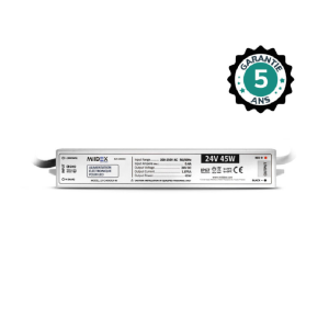 Miidex - Fonte de alimentação para LED 45 W - 24 V CC - 1,88 A - IP67 - GARANTIA DE 5 ANOS - Ref.: 100468