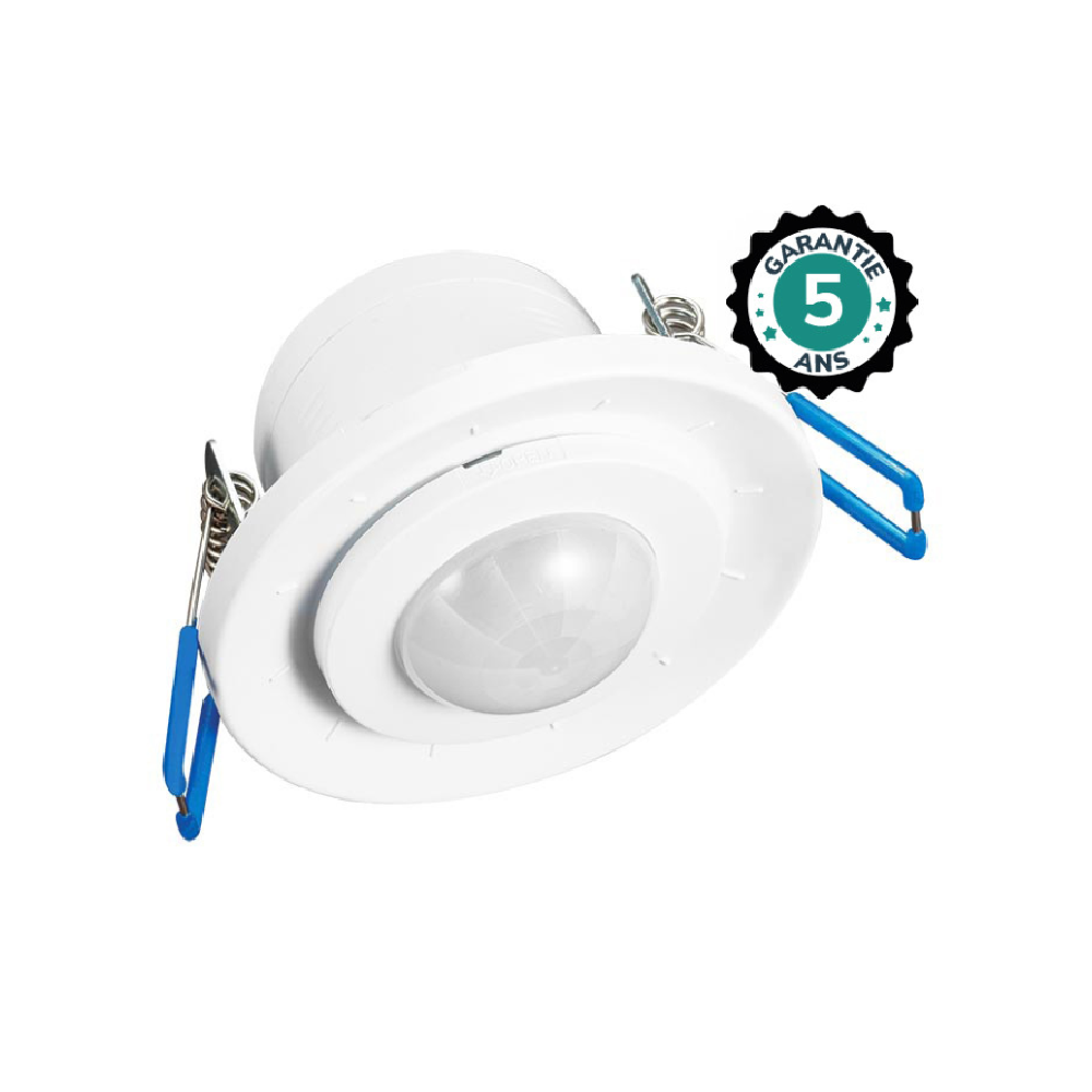 Miidex - Detetor de movimento por infravermelhos com LED, para encastrar, 360° - Ref.: 75493
