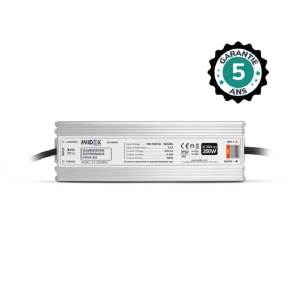Miidex - Alimentation pour LED 200W - 24V DC - 8.33A - IP67 - GARANTIE 5 ANS - Réf : 100476