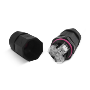Miidex - IP68-rated automatic waterproof connector, 250V, 16A, black, 3-wire, one-piece - Ref: 72130