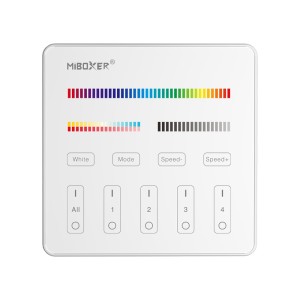 Miboxer - Controller LED RGB+CCT touchscreen bianco wireless a 4 zone - Cod. art.: B4-W