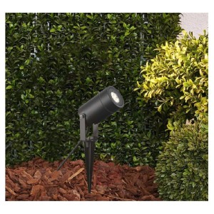 Miidex - LYS Piquet Slim-schijnwerper (zonder lamp) 230 V GU10 Zwart IP65 - Art.nr.: 70283