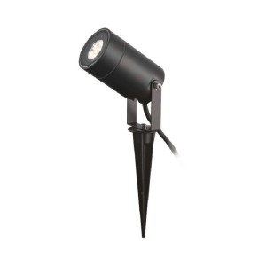 Miidex - LYS Piquet Slim Spotlight (bulb not included) GU5.3 Black IP65 - Ref: 702830