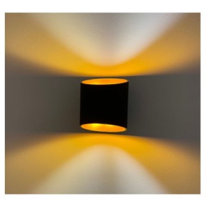 Miidex - HOYA OBLIQUE G9 LED wall light, black and gold - Ref: 70041