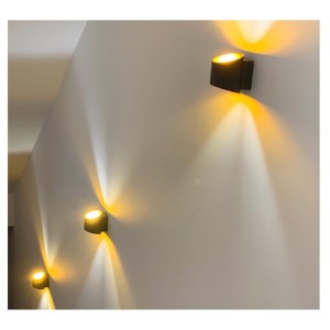 Miidex - Candeeiro de parede HOYA OBLIQUE G9 preto dourado - Ref.: 70041