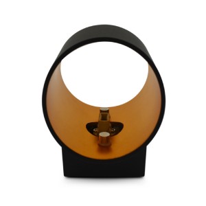 Miidex - Candeeiro de parede HOYA OBLIQUE G9 preto dourado - Ref.: 70041