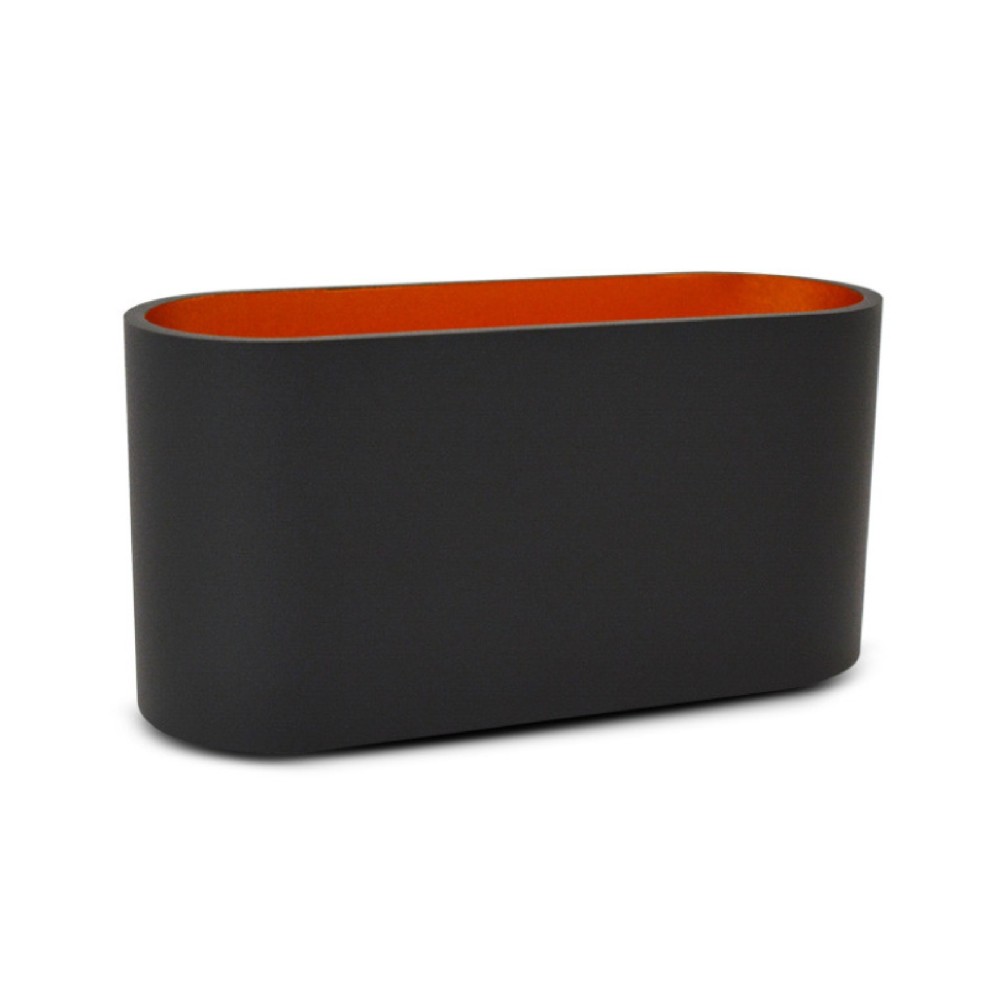 Miidex - Applique da parete HOYA OVALE G9 X1 Nero/Oro Ovale - Cod. art.: 700400