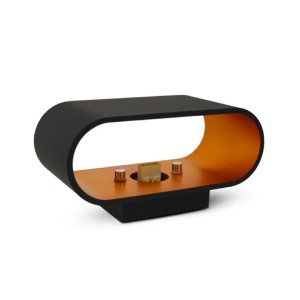 Miidex - Candeeiro de parede HOYA OVALE G9 X1 Preto/Dourado Oval - Ref.: 700400