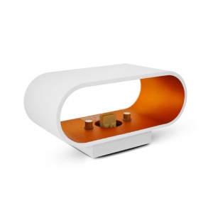 Miidex - Candeeiro de parede HOYA OVALE G9 X1 branco dourado - Ref.: 70040