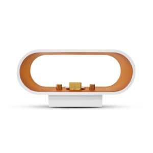 Miidex - Candeeiro de parede HOYA OVALE G9 X1 branco dourado - Ref.: 70040