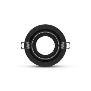 Miidex - Supporto per faretto rotondo orientabile DECLIPS nero Ø92 mm - Cod.: 77120
