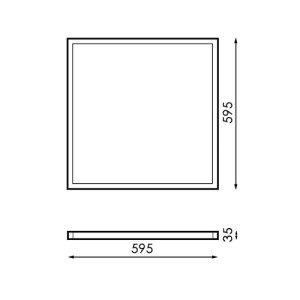 Ledme - Lote de 2 paneles LED 4500K de la serie Trielle, 60 x 60 cm, 42 W, sin parpadeos, garantía de 5 años - Ref.: LM5315