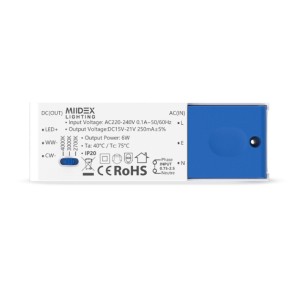 Miidex - Spot LED ÉCLAT II CCT BBC Inclinable 6W 2700/3000/4000K Dimmable - Garantie 5 ans - Réf : 100268