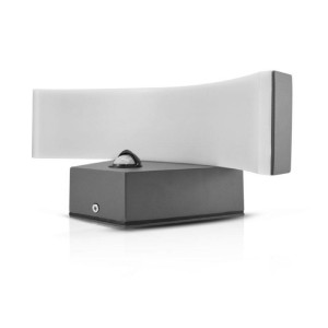 Miidex - CURVILINE 8W 330 lm LED Wall Light with Motion Sensor, 3000K, Grey, IP54 - Ref: 677831